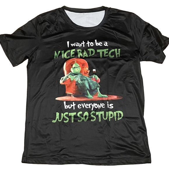 The Grinch Nice Rad Tech Black t-shirt Men's XXL - Picture 1 of 7